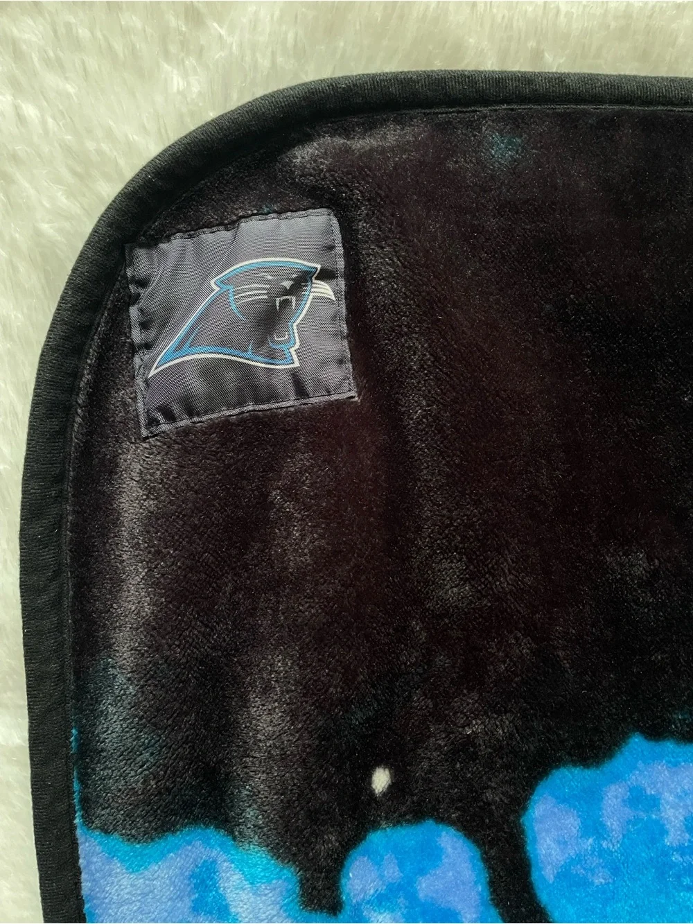 Carolina Panthers Plush Team Blanket - Blue & Black 60x50